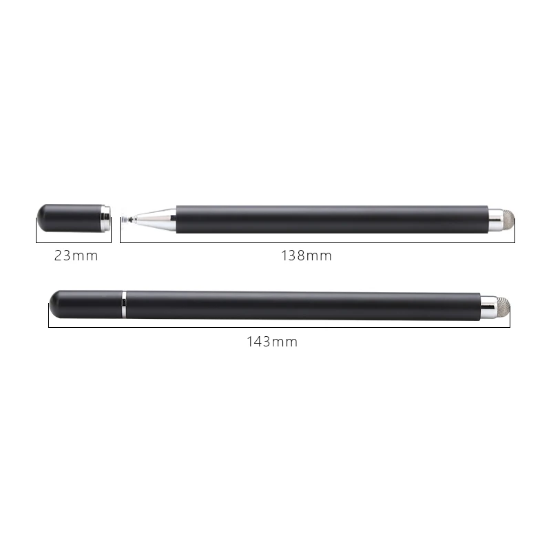 Wenku-Caneta Stylus Universal Magnética, 2 em 1, Ponto Fino, Ponta De Fibra De Malha, Tela De Toque, Stylus Capacitiva, Xiaomi, Huawei, Hot Sale