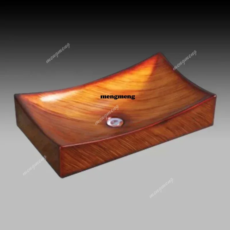 

Table Basin High-Grade Wood Grain Super Bright Glazed Art Basin Washbasin Wash Basin