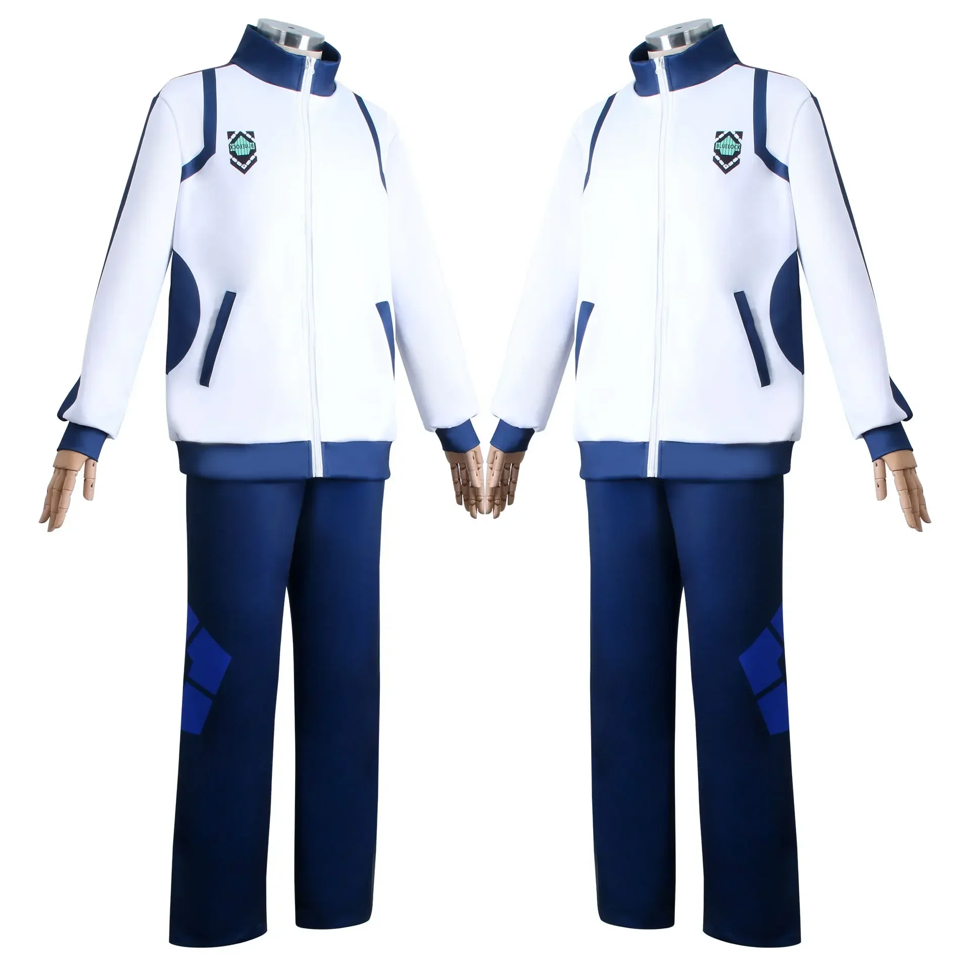 Blue Lock Reo Nagi Bachira Isagi Chigiri Cosplay Costume Zip Sportswear Tracksuit Sweatshirt Hoodie Halloween Carnival Costume