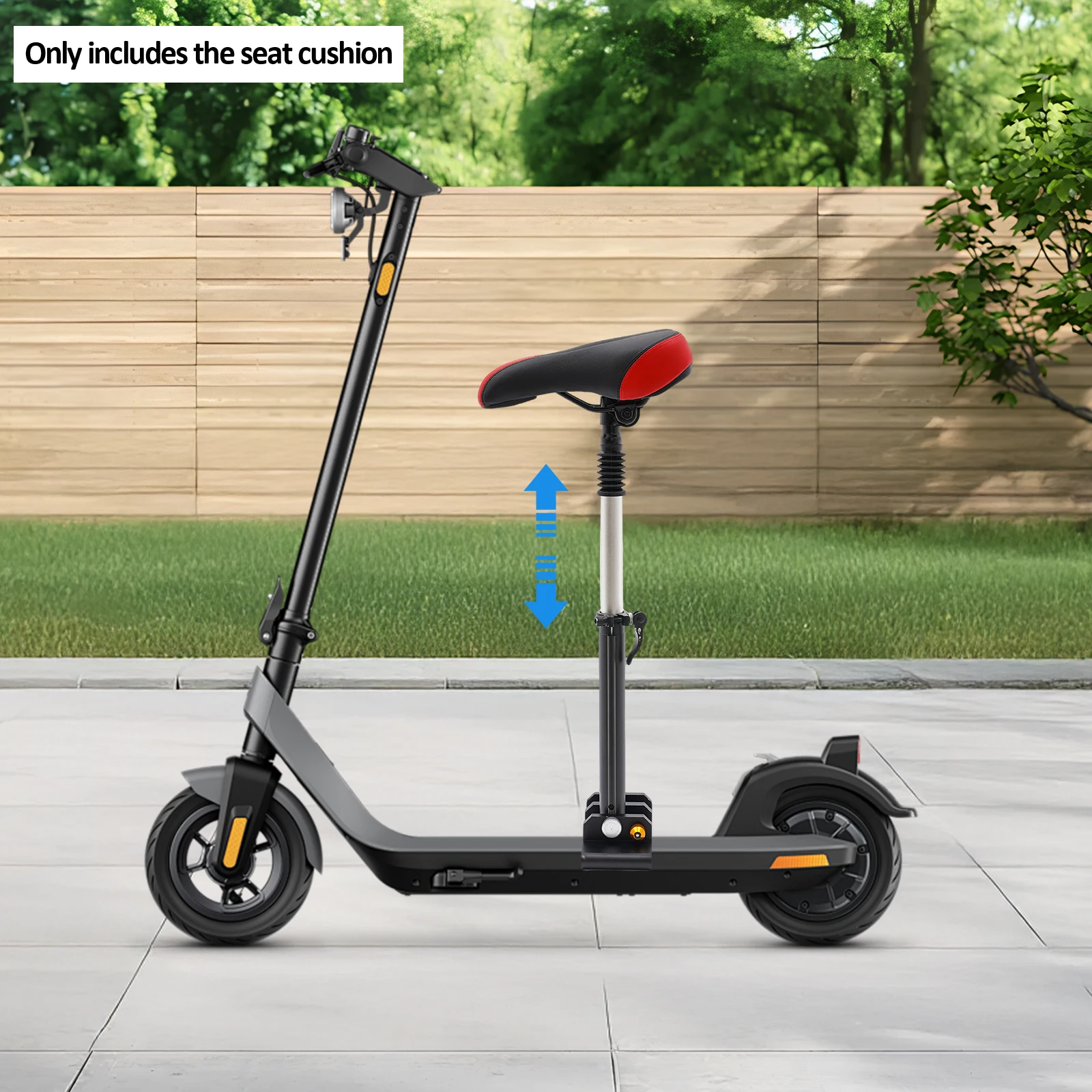 

Electric Scooter Seat, Adjustable Height Scooter Seat 40-60cm, PU Leather Aluminum Alloy Scooter Saddle, Scooter Accessory