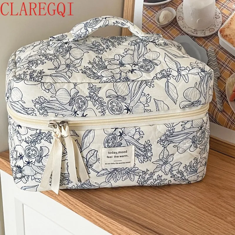 Tea break jungle series makeup bag set Portable and large capacity for traveling  toiletry bag Ink style storage  makeup bags