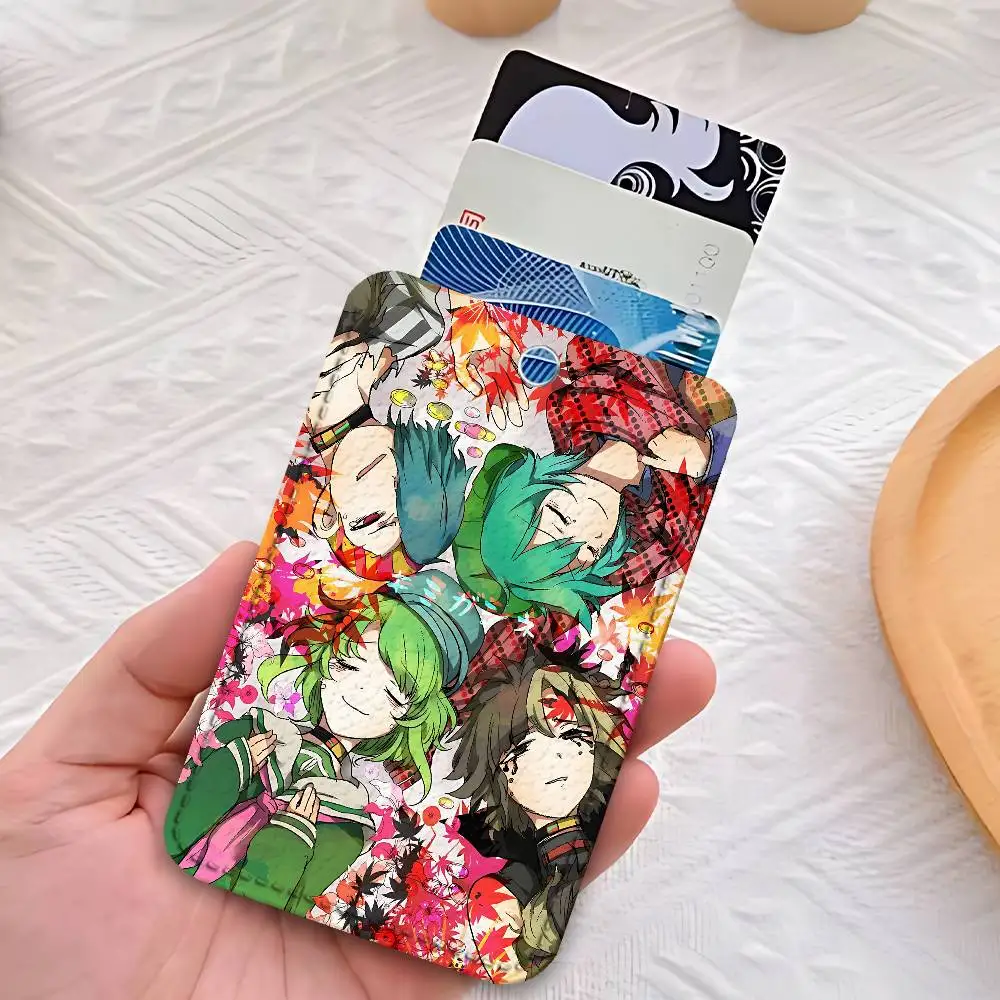 Y-Your T-Turn to D-Die Game Key Tag Ring Leather Card Holder Key Ring Rectangle Access Card Holder