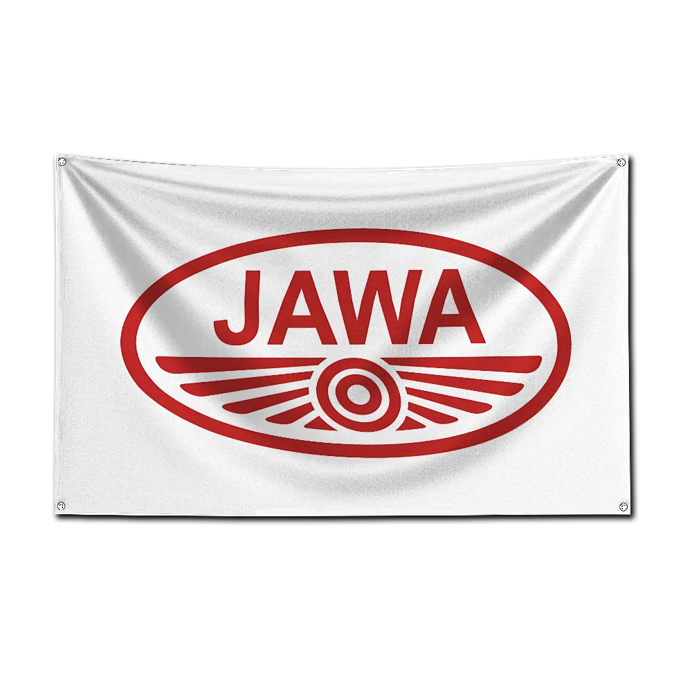 3x5 Ft Motorcycle Racing JAWAs Flag Polyester Digital Printing Racing Car Banner For Garage or Out door Decoration