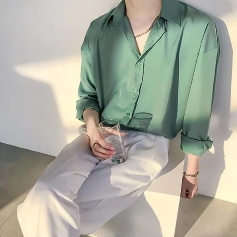 

Solid Shirts Womens Autumn Korean Version Neutral Office Ladies Simple All-match Casual Fashionable Comfort Tender Femme Newest