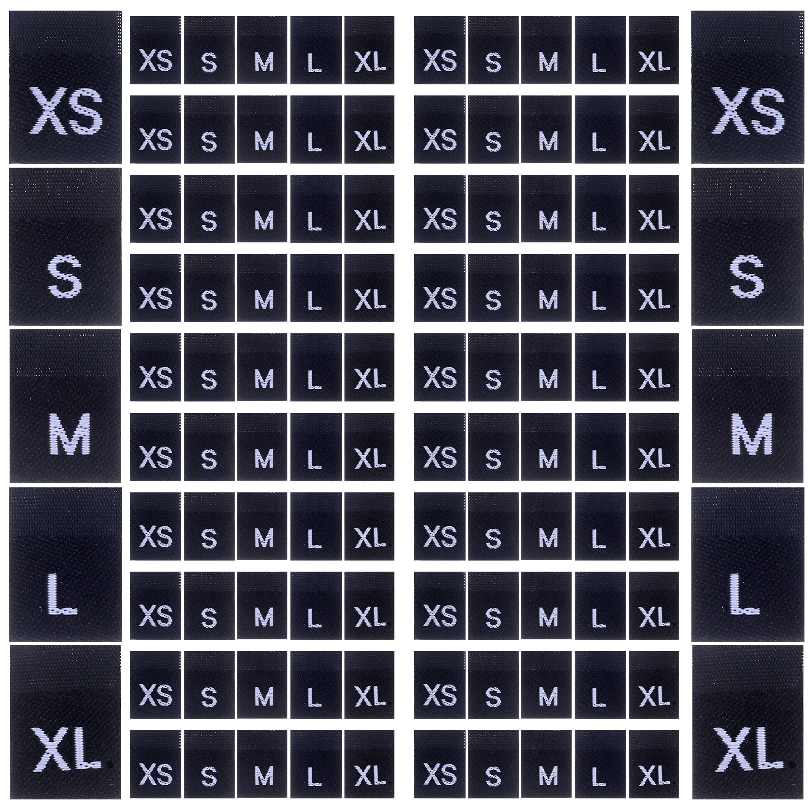 

500 PCS Labels Clothing Size Sew Tags Aldult Garment Fabric Clothes Dimensions for Shirts Tearable Women's