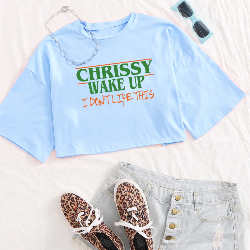 كريسي ويك اب أنا لا أحب هذا القمصان المحاصيل القمم س الرقبة قصيرة الأكمام Hellcheer تأثيري المحاصيل القمم #4