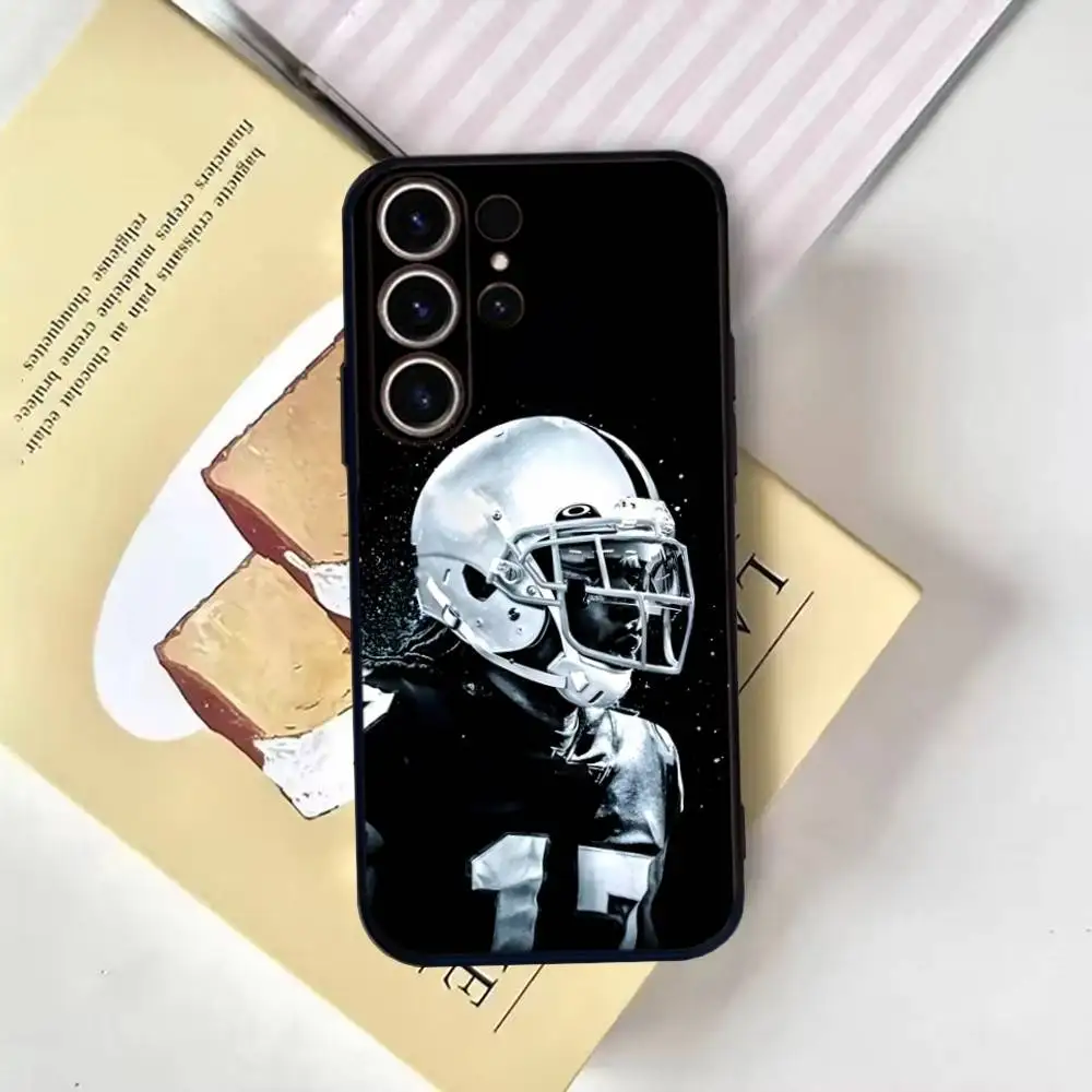 Pro Football D-Davante Adams Handyhülle für SamsungS25,24,21,22,23,30,Ultra,20,Plus,Fe,Lite,Note,10,9,Soft Black Cover