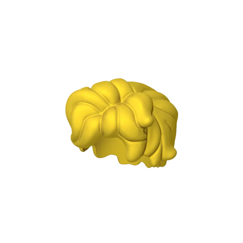 Gobricks GDS-90233 Minifig Hair 1PCS Tousled and Sticking Out on Both Sides Brick compatible Assembles Building Blocks