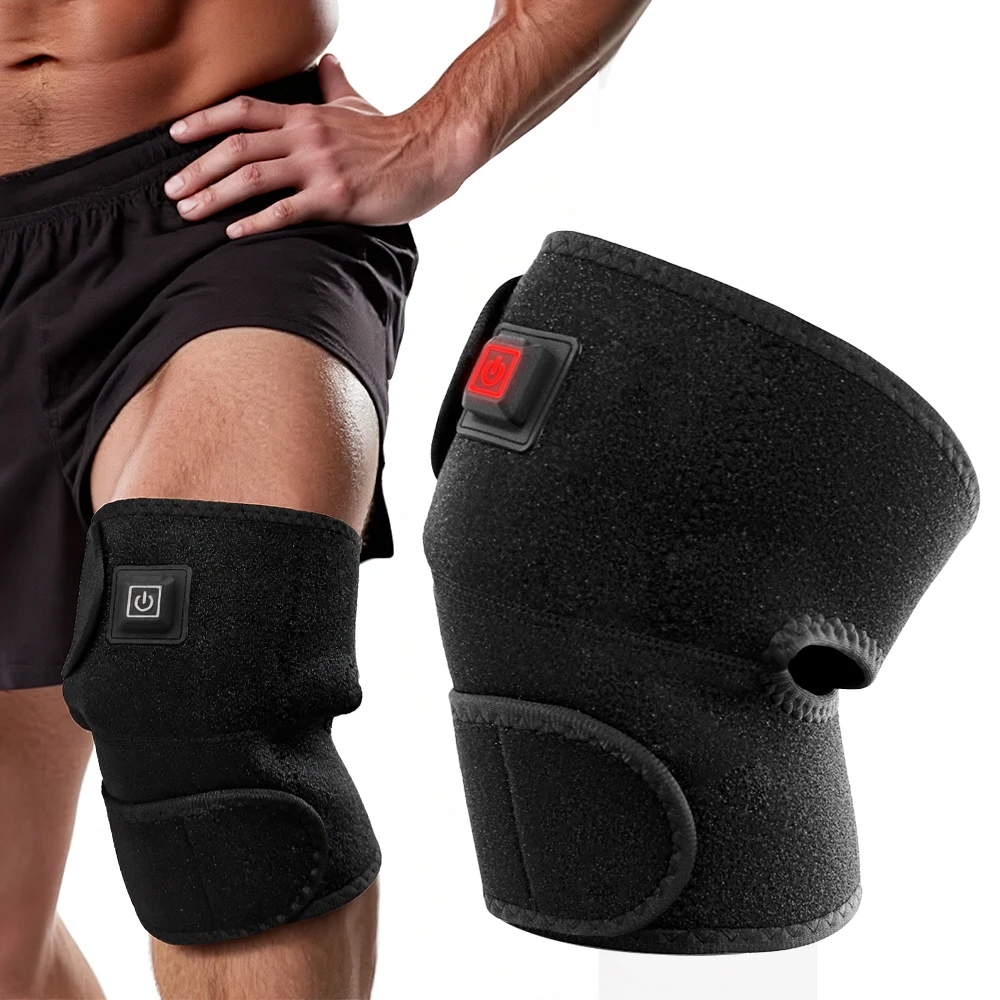 

﻿Electric Heated Knee Brace with 3 Heat Levels for Knees, Elbows, Knee Warmer Wrap for Knee Pressure Relief, Men & Women All Use