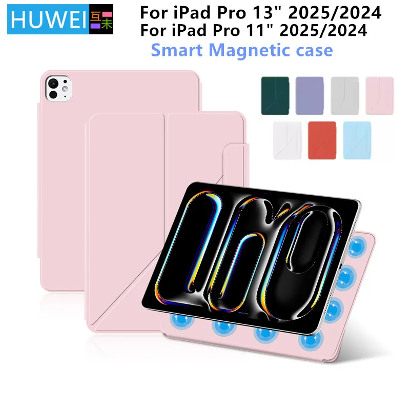 

Магнитный чехол Y-Fold для iPad Pro 13 дюймов M5 2025 Smart Cover для iPad Pro 11 M5 M4 Чехол для планшета iPad M5 Pro 13 11 дюймов M4 Funda