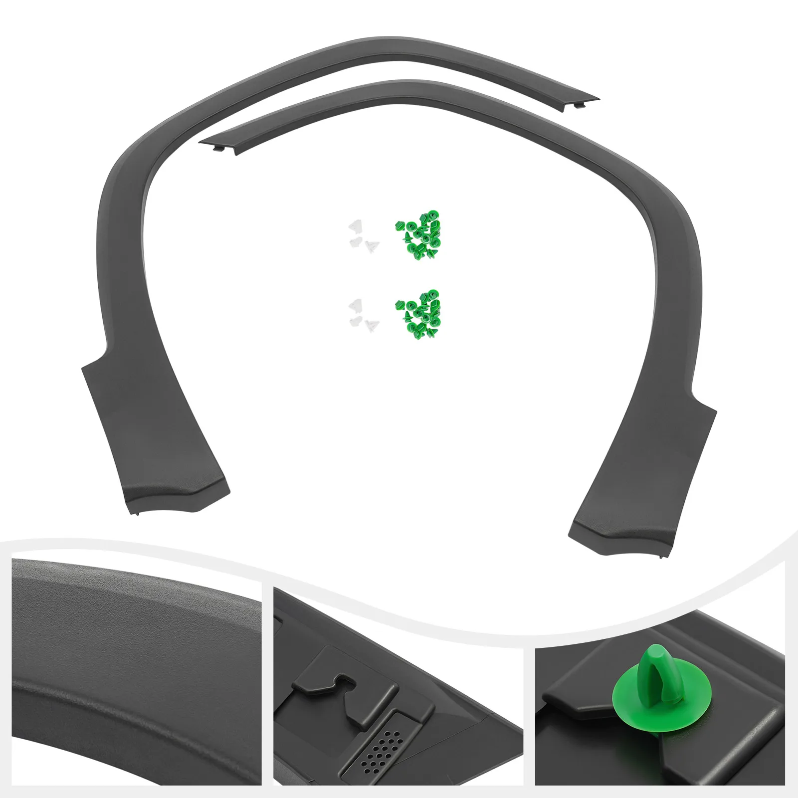 High Quality New Front Fender Flares Set (Left+Right) for 2018-2023 GMC Terrain (AT/SL/SLE/SLT), OE 84579557 & 84579535