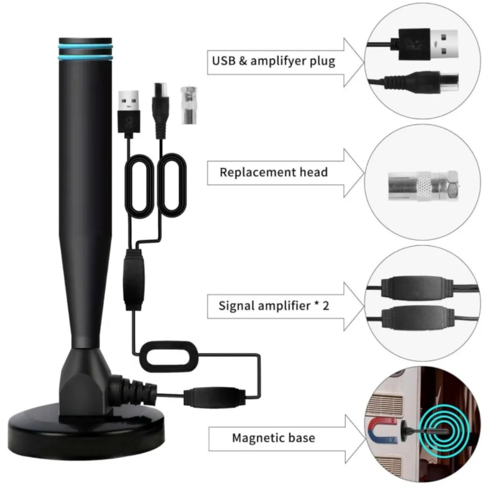 2025 جديد داخلي هوائي التلفزيون الرقمي هوائي الموجة الأرضية هوائي صغير HDTV هوائي DV B-t2 #5