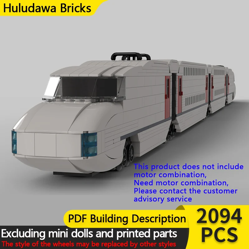 

City Car Model MOC Building Bricks Double-Deck High Speed Train Modular Technology Children Holiday Gifts Assemble Toys Suit