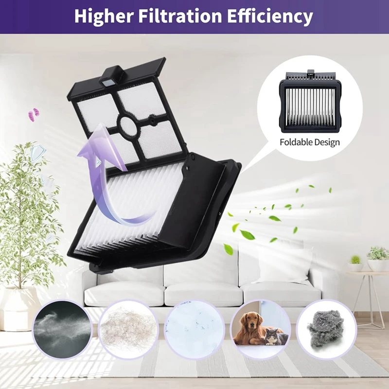 Сменные аксессуары ABUD для Narwal S20 Pro — включают роликовые щетки и фильтры HEPA для пылесоса влажной и сухой уборки.