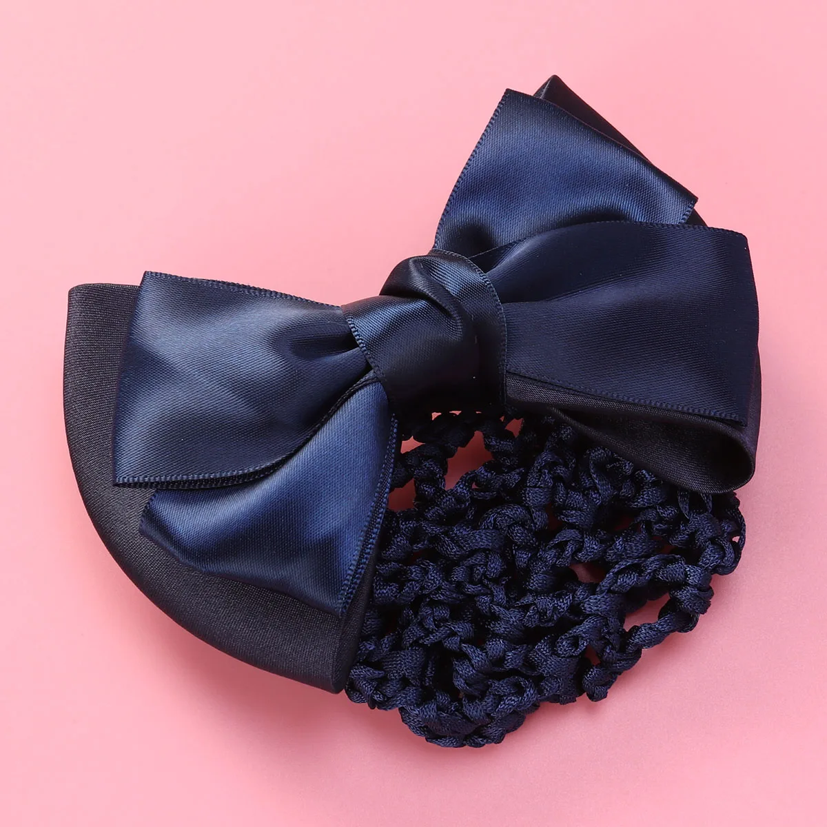 

Elegant Career Hair Net Snood Elastic Bun Covers Reusable Mesh Bow Headdress Professional Office Wear Long Hair Accessories