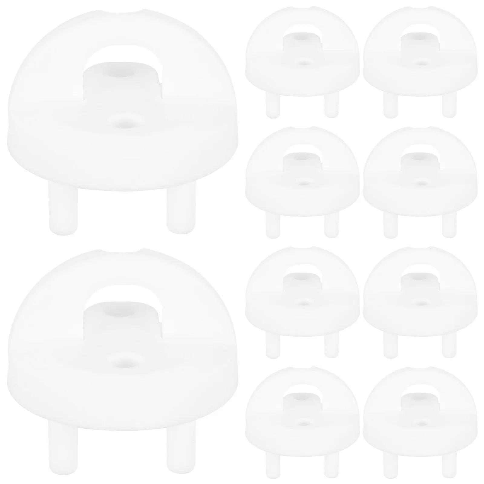 

10pcs Power Socket Covers Outlet Baby Proofing White Plastic Safety Plug Handles Childproof Home School Kindergarten Electrical