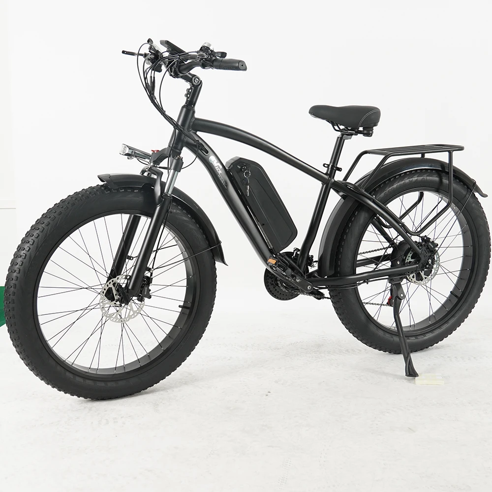 

New Electric Bike 26" Fat Tire Electric Bike for Adults, Peak 500W Electric Mountain Bike 48V 17Ah Removable Lithium Battery