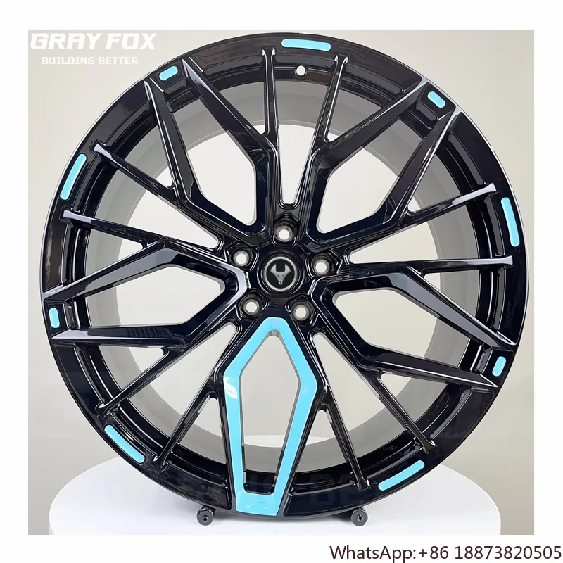 

Пользовательские 21-дюймовые 5x112 для Tesla Nio Li Byd Porsche 911 718 Macan Panamera Taycan Cayenne Mercedes Benz Кованые синие колеса