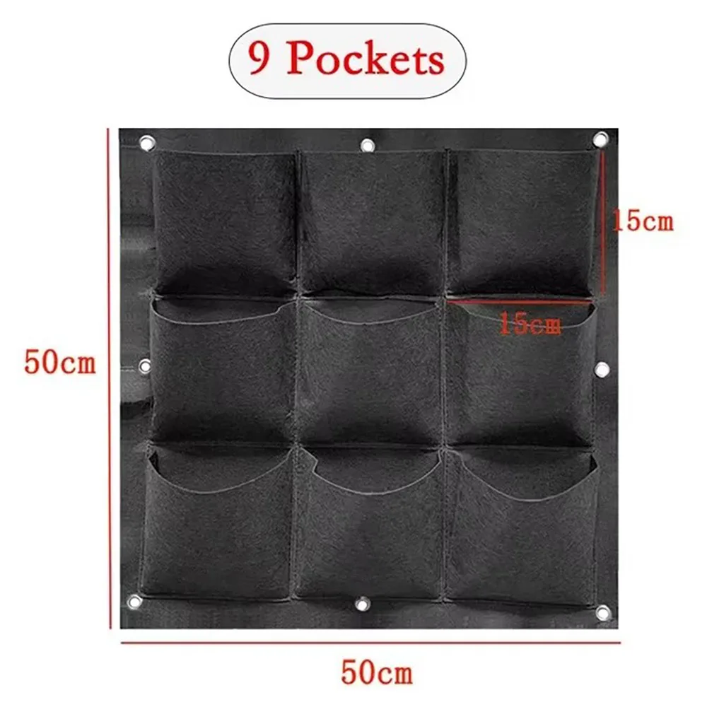 Multi-pocket groene verticale hangende tuin plantenbak groente fruit bloempotten tas muurbevestiging hangende kweekzakken zaaipotten - afbeelding 1