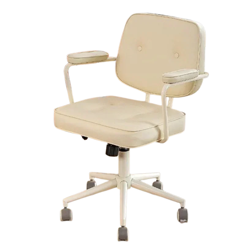 White Leather Office Chairs Makeup Design Ergonomic Floor Office Chairs Computer Armchair Cadeira De Escritorios Furniture