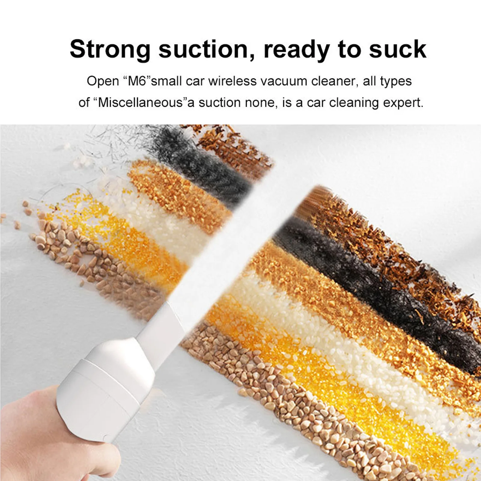 Car Vacuum Cleaner Car Vacuum Cleaner Low Noise USB Charging  Handheld Cordless Vacuum Cleaner White USB Car Vacuum Cleaner