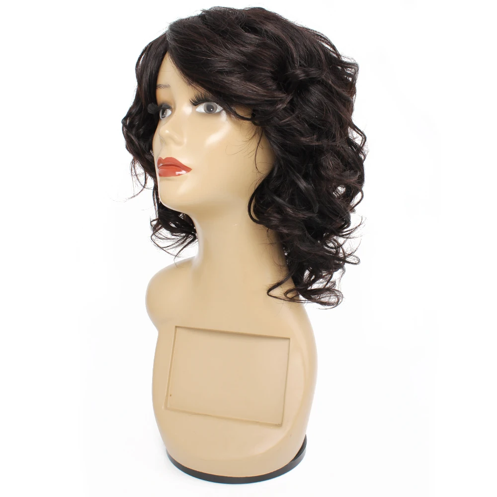 Gemlong Glueless Wig Loose Wave Natural Color T1B27 T1B30 Burg Remy Brazilian Human Hair Wigs 10inch Machine Made Romance Wigs