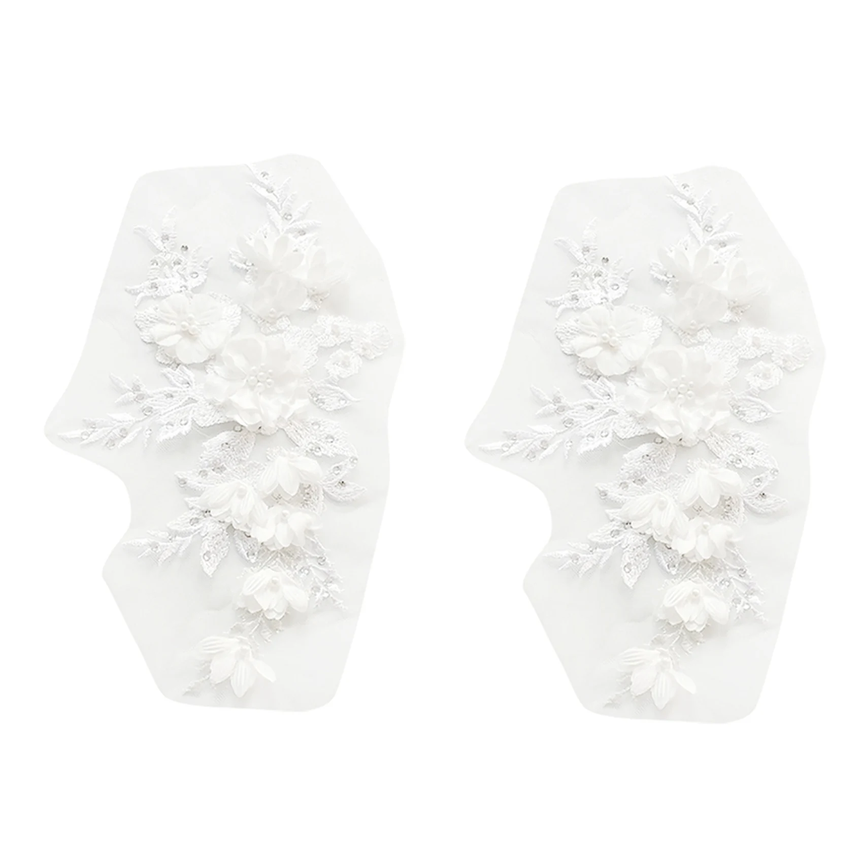 ABRT-2X مطرز الحفر الساخن الدانتيل الزفاف مطرز الزهور التطريز بقع بيضاء