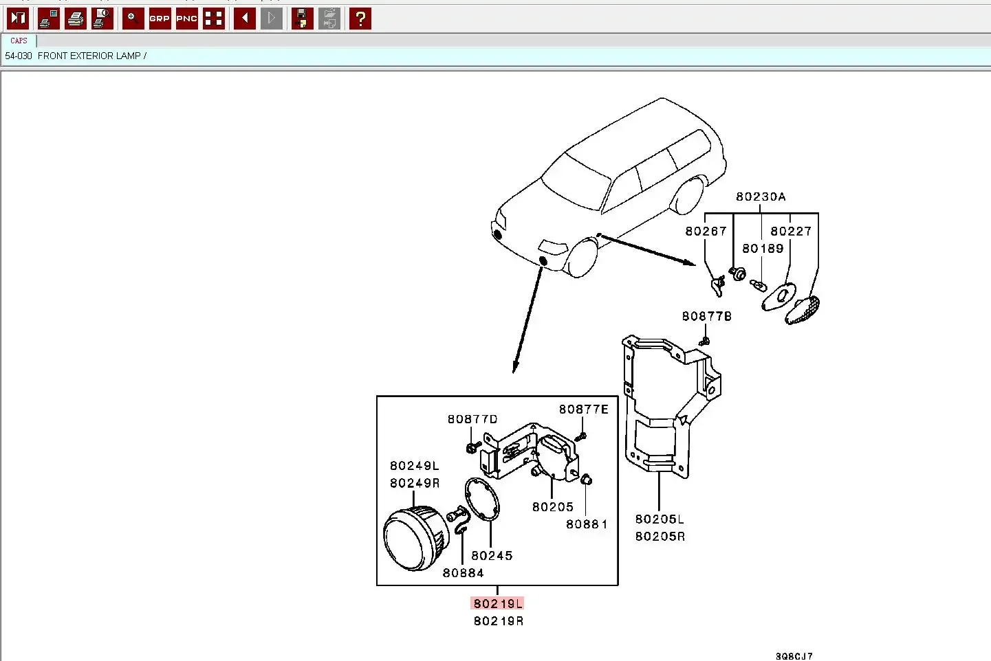 1 Piece Fog Lamp Switch for Pajero Sport K90 K80 Front Clearance Light Control for Montero Sport Fog Light Button MR227719