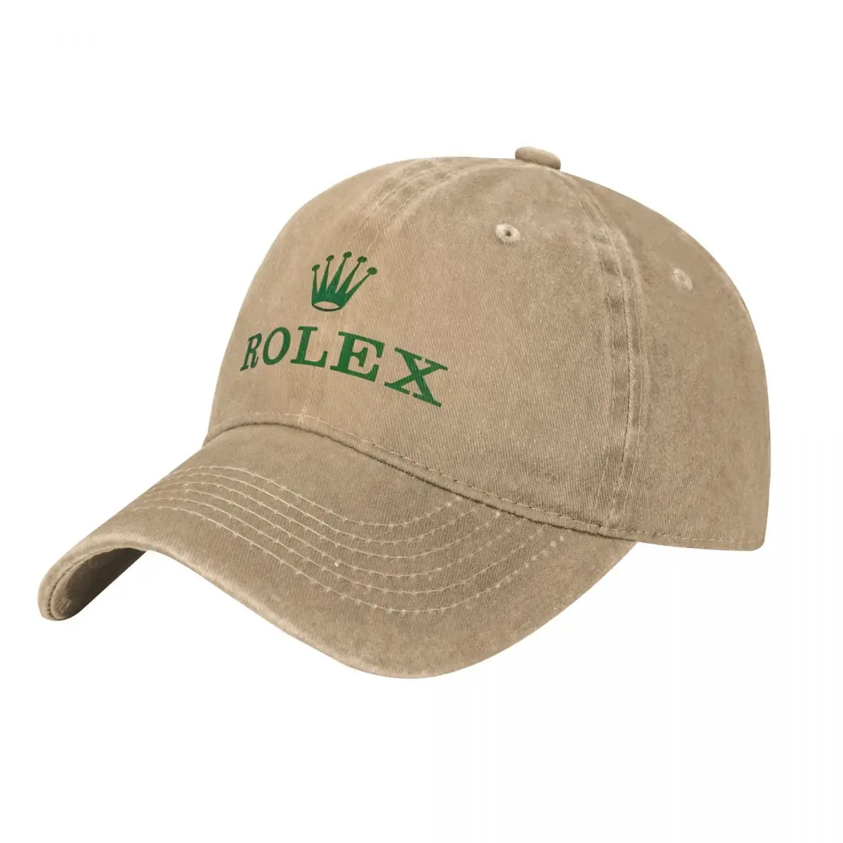 Green R-ROLEX Logo Baseball Cap Vintage Distressed Cotton Headwear Unisex Style Outdoor Workouts Gift Caps Hat