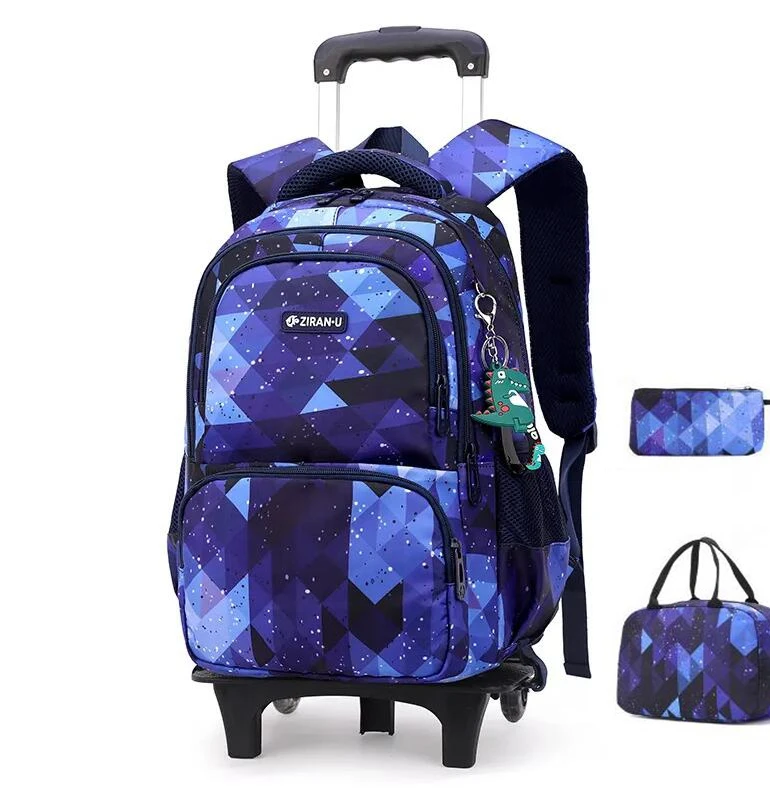 kids school wheeled backpack for boys Children school trolley bags for girls School Rolling Backpack bag  handbag for teenagers