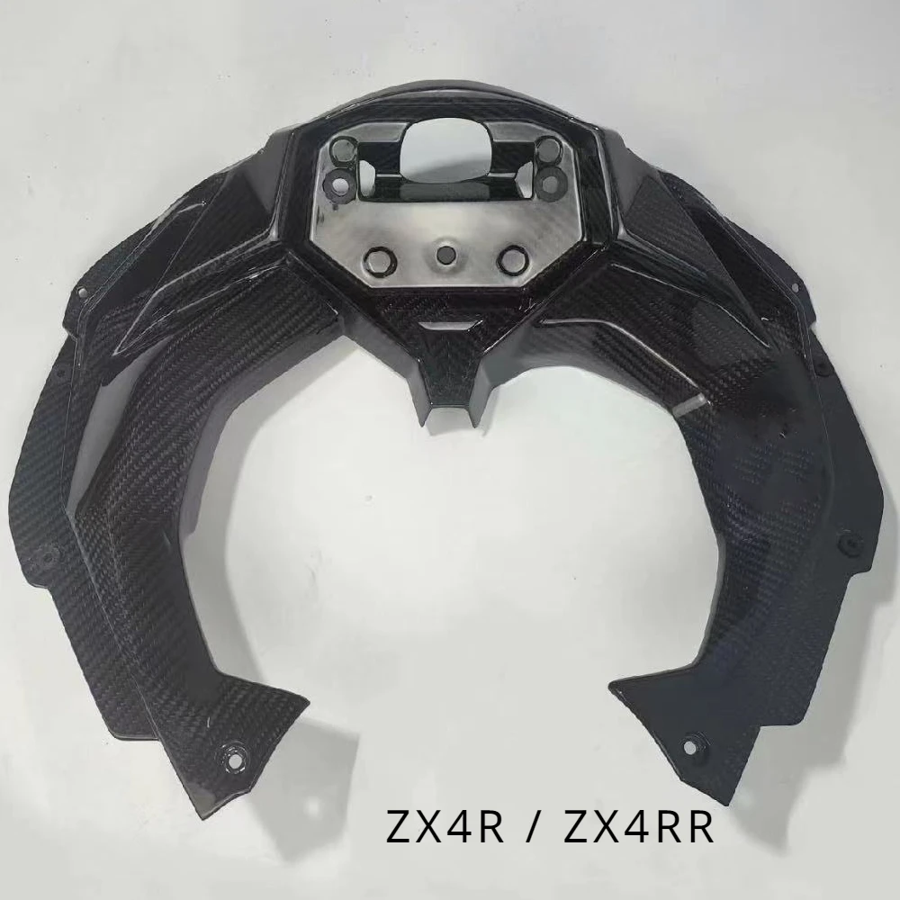 Real Dry Carbon Fiber For KAWASAKI NINJA ZX25R ZX4R ZX-4RR ZX4RR 2020-2024 Motorcycle Dashboard Dash Panel Front Cover Fairing