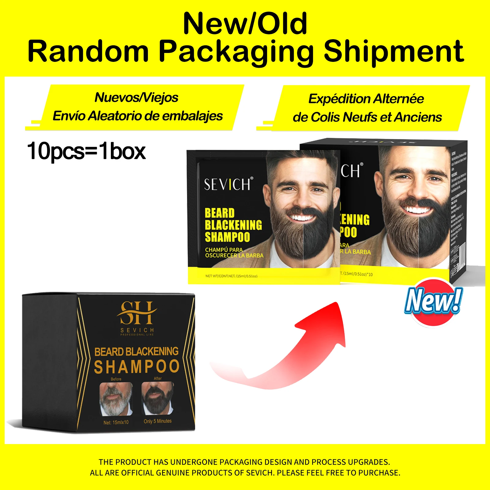 Gesundheit Natürliches Haarfärbemittel Schwarzes Bartshampoo Bartfarbe Männer Bartfärbung Farbstoff 5-Minuten Temporäres Schwärzungsschnurrbartshampoo