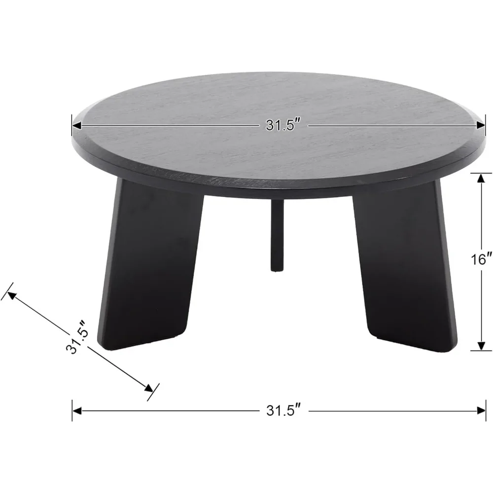 Table basse ronde en bois pour salon, table d'appoint circulaire mignonne, décoration d'intérieur, balcon, entretien facile, brochure, 16 amarans