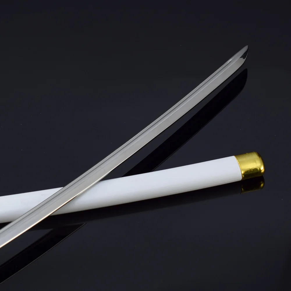 26cm Kuchiki Rukia Sode No Shirayuki arma popolare giapponese Afro-san modello Anime in metallo Katana Samurai Sword collezioni regali