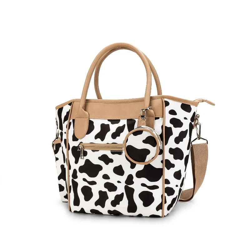 حقيبة أمي مطبوعة متعددة الوظائف، حقيبة أمي بكتف واحد، حقيبة مقاومة للماء للأطفال والأم