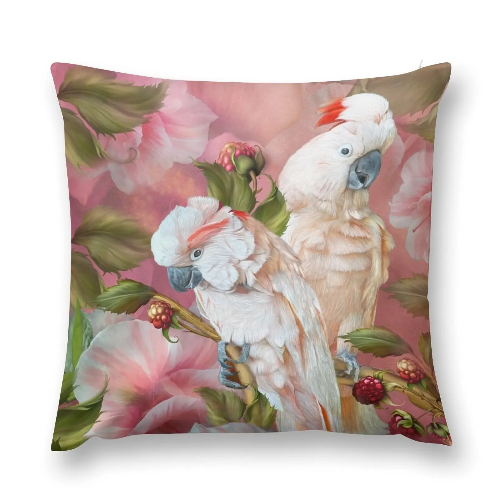 

Tropic Spirits - Cockatoos Throw Pillow Pillow Case luxury sofa pillows Room decorating items Cusions Cover pillow