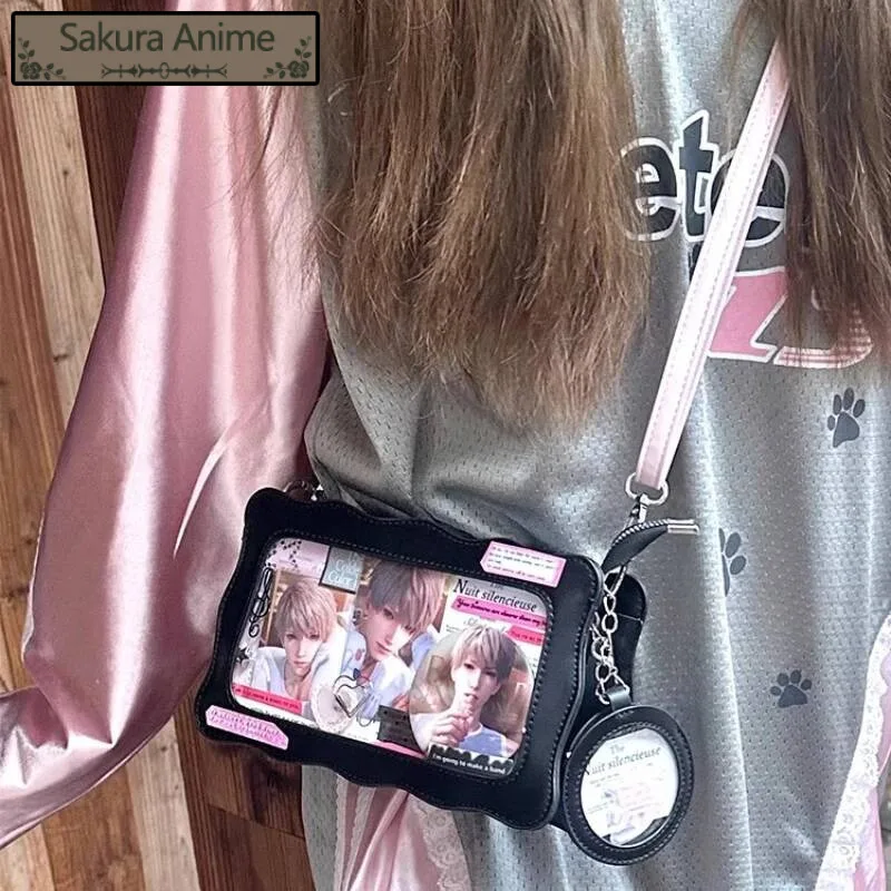 All Match Sweet Y2k Aesthetic Crossbody Bag Streetwear Office Lady Casual Ita Bags Transparent Women Vintage Shoulder Handbags