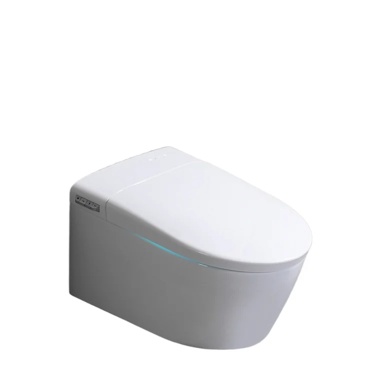 Modern Wall Hung Toilet Marble Luxury Bathroom Sensor Smart Electric Remote Control Wall Hung Hidden Water Tank Toilet