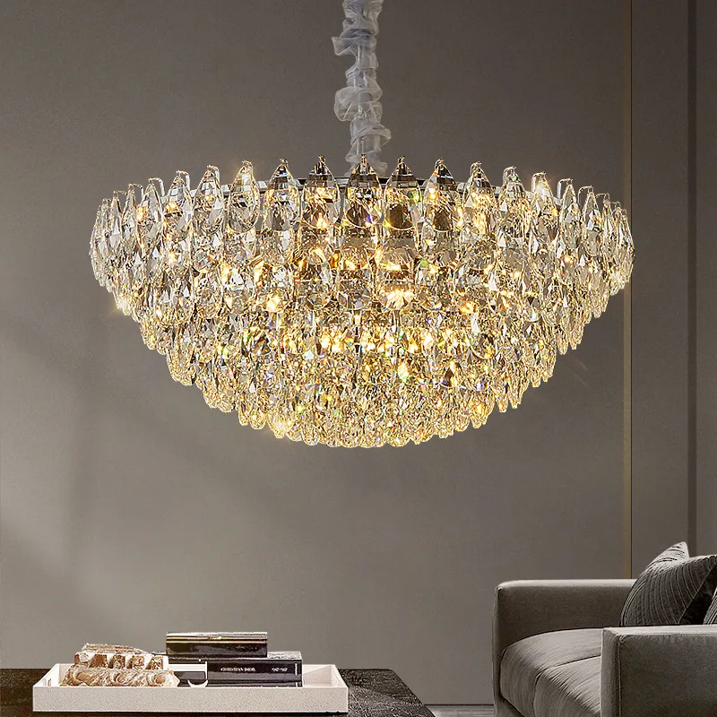 

Light luxury villa luxury living room chandelier pendant light home decor casas prefabricadas para vivir personas