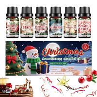 Christmas Essential Oil Set With Six Holiday Fragrances Scented Oils Set Long-Lasting Air Freshener For Purifier Meditation