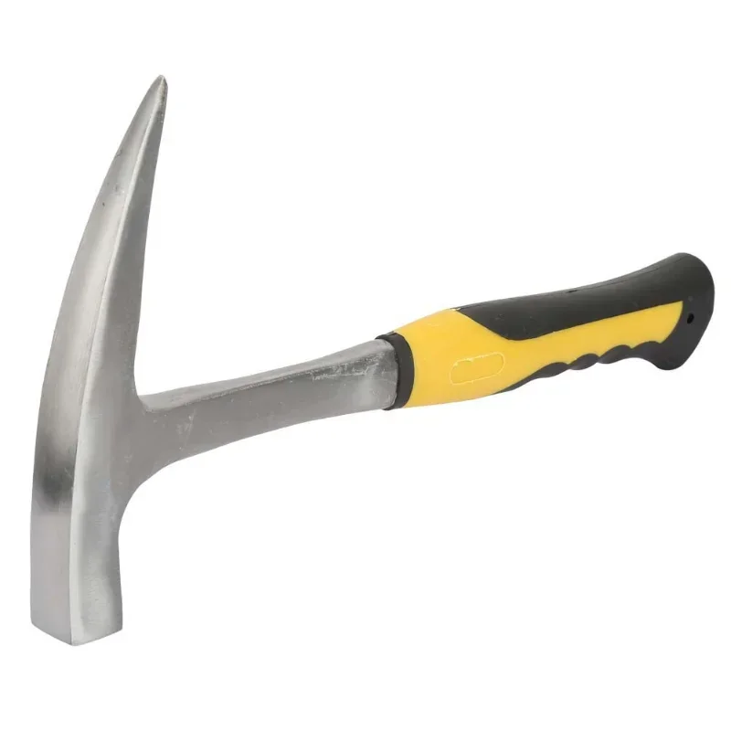 804g Geological Hammer with Pointed Tip & Rubber Handle Grip, for Geological Study, Mining,  Prospecting,Masonry Related