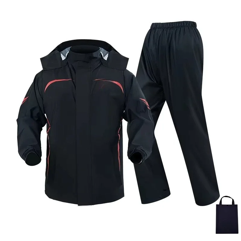 Full Body Split Waterproof Raincoat Girls Rain Jacket Men Windproof Outdoor Hiking Tours Rainpants Motorcycle Bicycle Travel