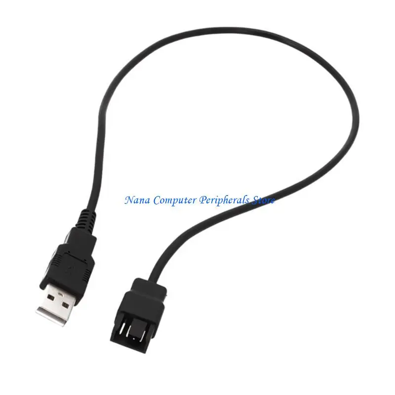F68C 5V 4PIN ноутбук вентилятор Power Power Cable USB до 4PIN ПК кабель вентилятора USB для компьютерного процессора PWM