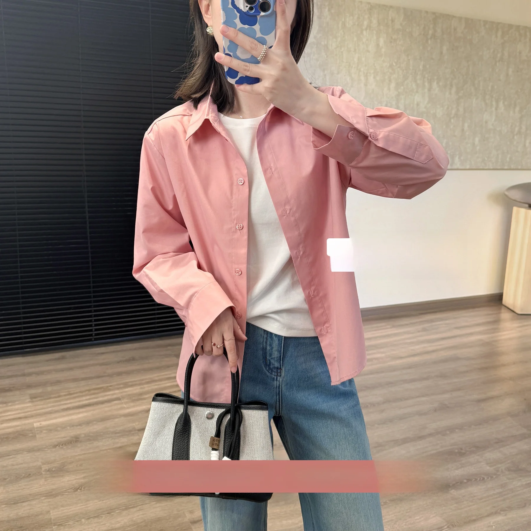 

Оригинальный топ Gentle Force Pink с защитой от морщин, для повседневной носки, женская модная верхняя одежда из смесового полиэстера и хлопка, с длинными рукавами