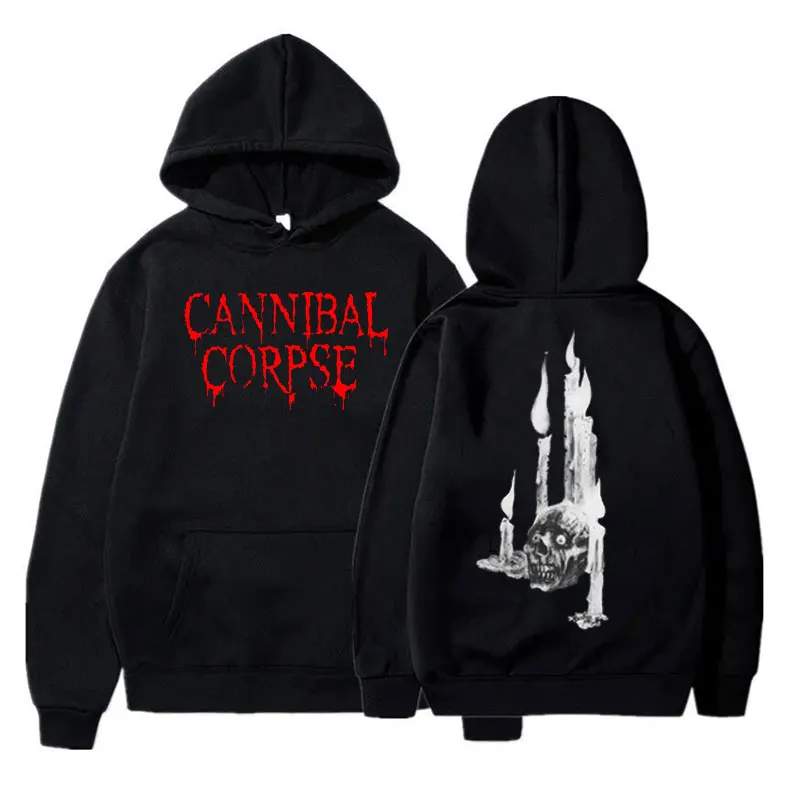 Boy Girls Brutal Death Metal CANNIBAL CORPSE Print Hoodie Sweatshirt Band Name Logo Hipster Pullover Unisex CANNIBAL CORPSE H