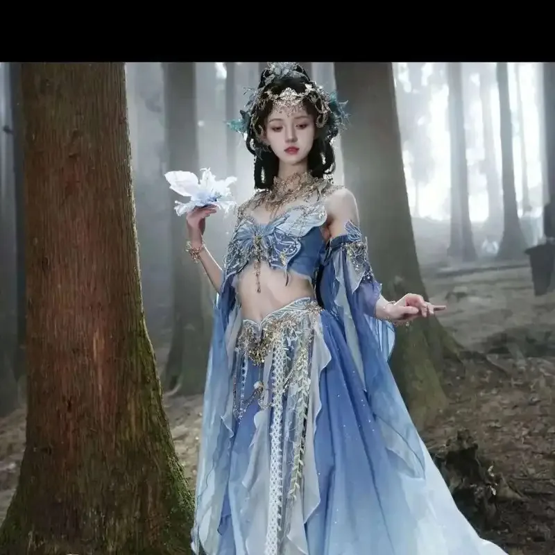 

DY20Yujintang Exotic Flying Series Western Region Princess Chest-High Gradient Embroidered Hanfu Butterfly Heavy Craft25