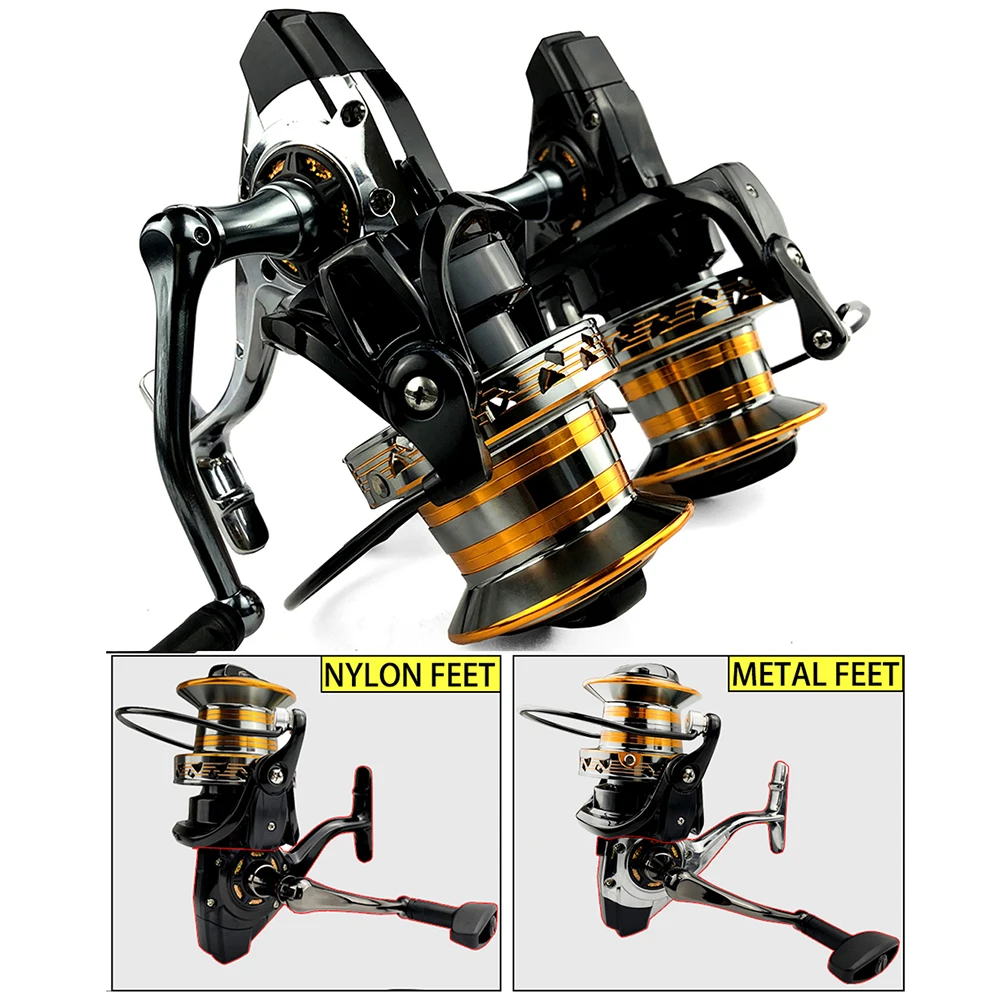 Imagem -06 - Metail Pesca Carretel Bobina Long Shot Água Salgada Spinning Reel Linha Cup 30kg Max Drag 12000 10000 9000