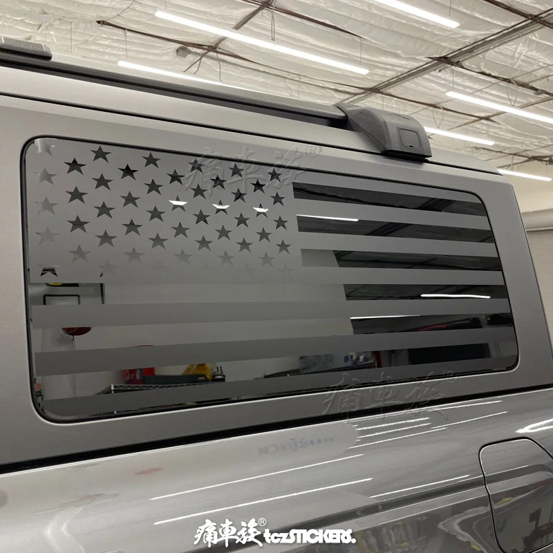 

New custom FOR Ford bronco C window side skirt glass trim flag car decals foil