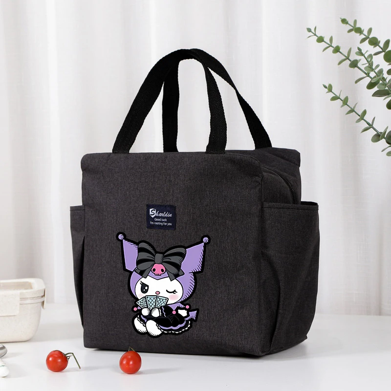 Kuromi Lunch Bags Anime Sanrio Picnic Bag Cartoon Insulated pasto Storage Pack Kawaii Lunch box per bambini imballato pranzo regalo nuovo