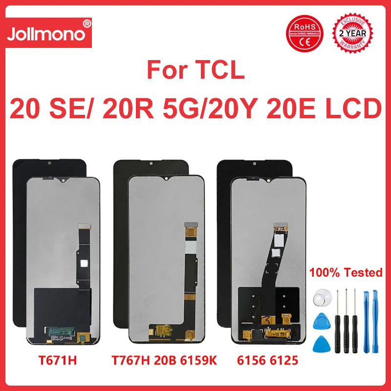 For TCL 20 SE T671H LCD DisplayTouch Screen Digitizer For TCL 20L T774H 20R LCD 20L+ Plus T775H LCD 20Y 20E 6156D 20B 6159K T781